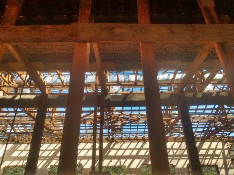 Estrutura metalica para reforço estrutural